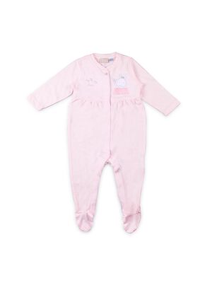 Pink Front Open Babysuit